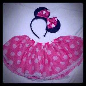 Minnie Mouse Skirt & Ears
